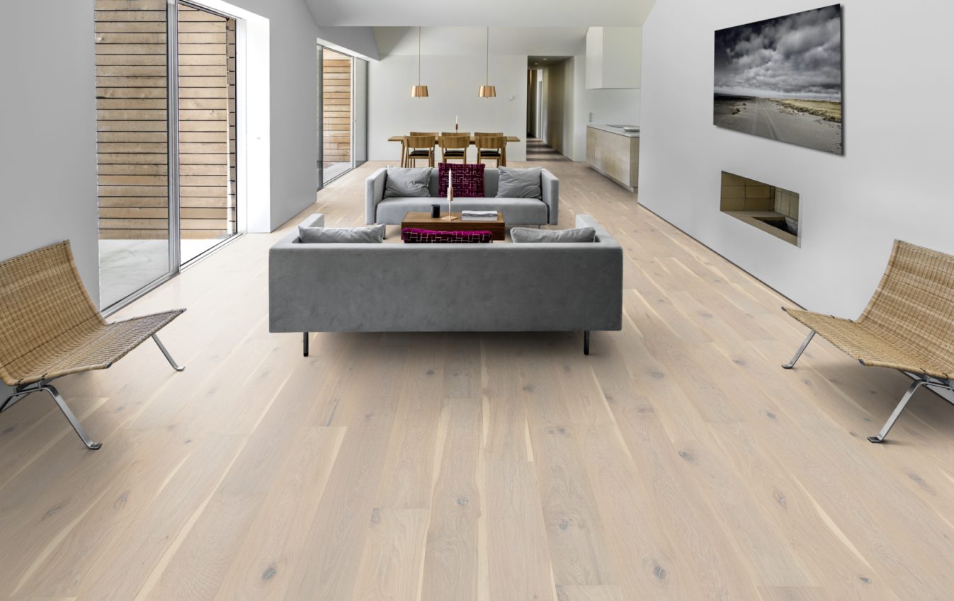 Паркетная доска Kahrs Новая классика Дуб Кружево Nouveau Lace 151NAYEKS1KW240 Lively 2420×187×15 фото в интерьере